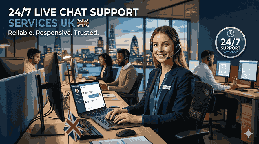 24/7 Live Chat Support Services UK - Telesolution