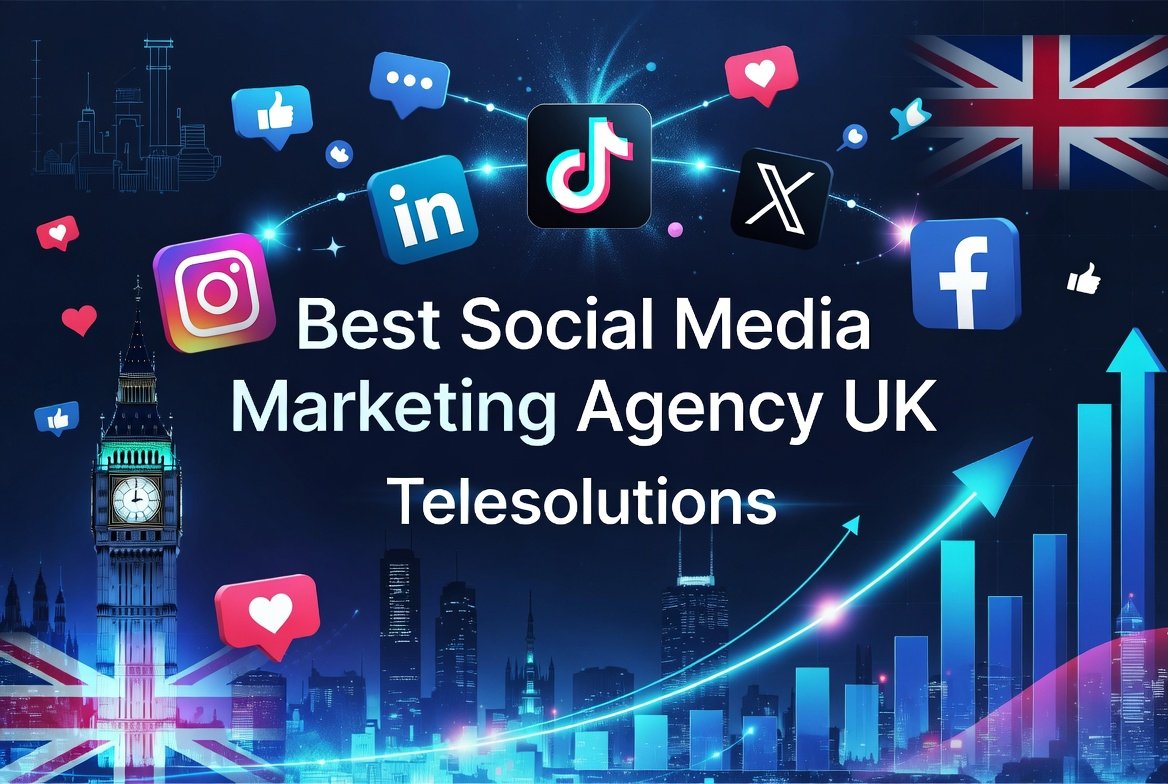 create featured image for this post Best Social Media Marketing Agency UK – Telesolutions
